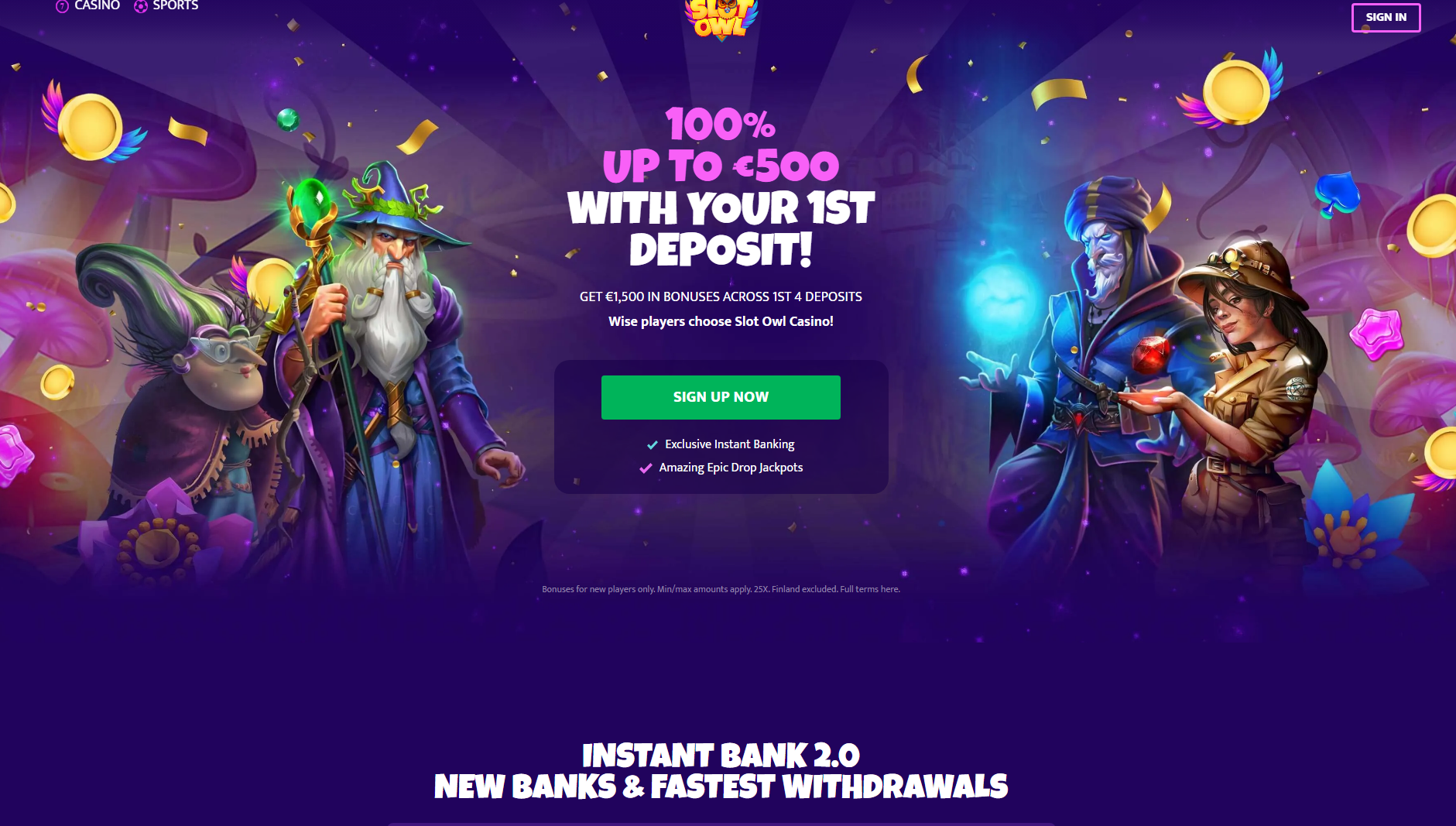 slot owl casino live